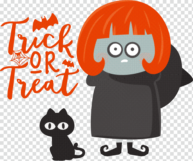 trick or treat Trick-or-treating Halloween, Trickortreating, Halloween , Cat, Catlike, Logo, Meter transparent background PNG clipart