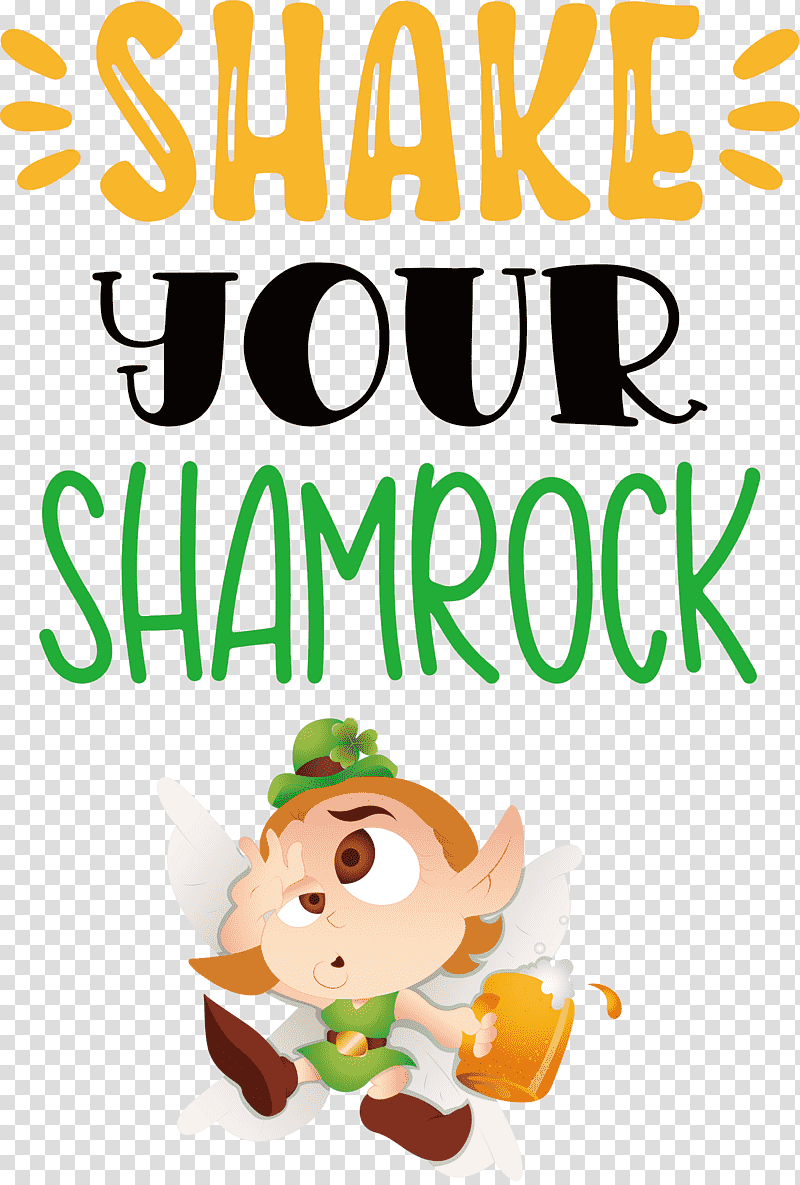 Shake Your Shamrock St Patricks Day Saint Patrick, Vegetarian Cuisine, Cartoon, Meter, Fruit, Happiness, Hahn Hotels Of Sulphur Springs Llc transparent background PNG clipart