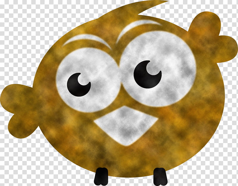 baby bird, Owl, Cartoon, Yellow, Glasses, Animation, Sticker, Smile transparent background PNG clipart