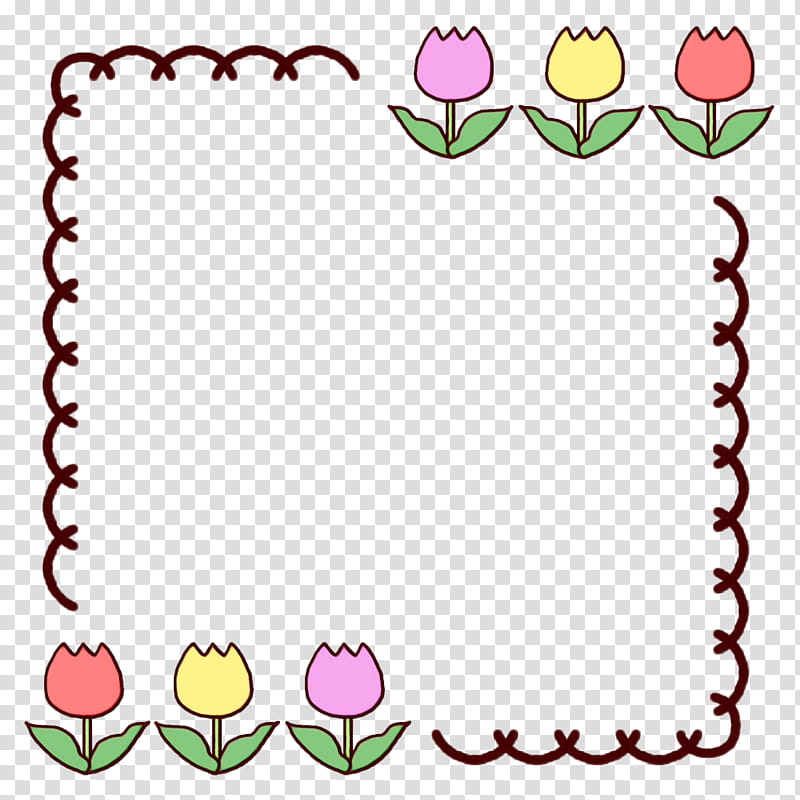 Floral design, Flower Frame, School Frame, Kindergarten Frame, Watercolor, Paint, Wet Ink, Color Wheel transparent background PNG clipart