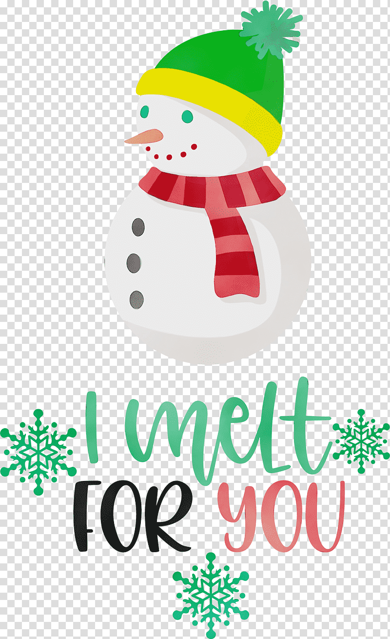 Christmas Day, I Melt For You, Winter
, Watercolor, Paint, Wet Ink, Christmas Ornament transparent background PNG clipart