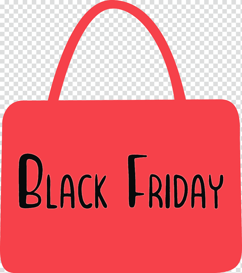 handbag bag logo baggage font, Black Friday, Shopping, Watercolor, Paint, Wet Ink, Red transparent background PNG clipart