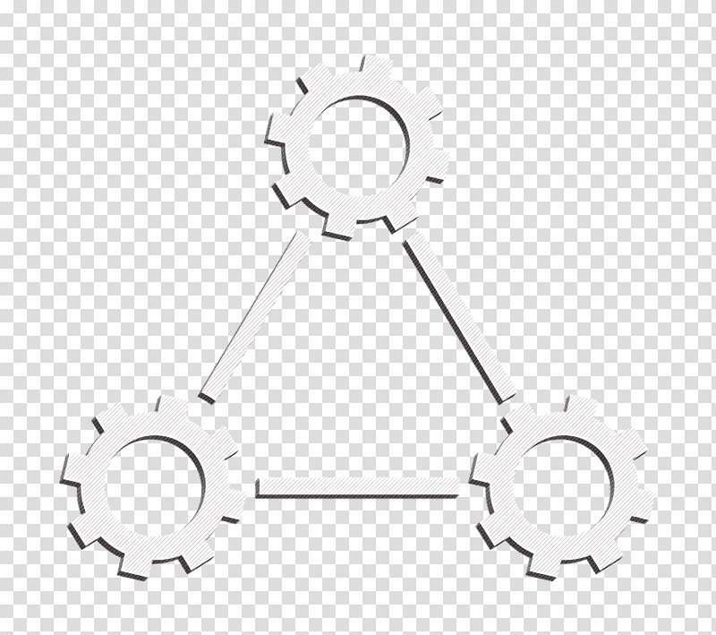 Humans Resources icon Three cogwheels linked by lines in triangular shape icon interface icon, Three Icon, Search Engine Optimization, Internet, Link Building, Innovation, Education transparent background PNG clipart