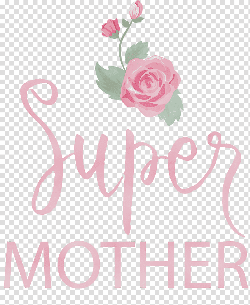 Floral design, Mothers Day, Super Mom, Best Mom, Love Mom, Watercolor, Paint transparent background PNG clipart