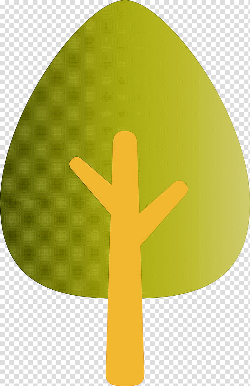 green yellow symbol plant cross, Abstract Tree, Cartoon Tree transparent background PNG clipart