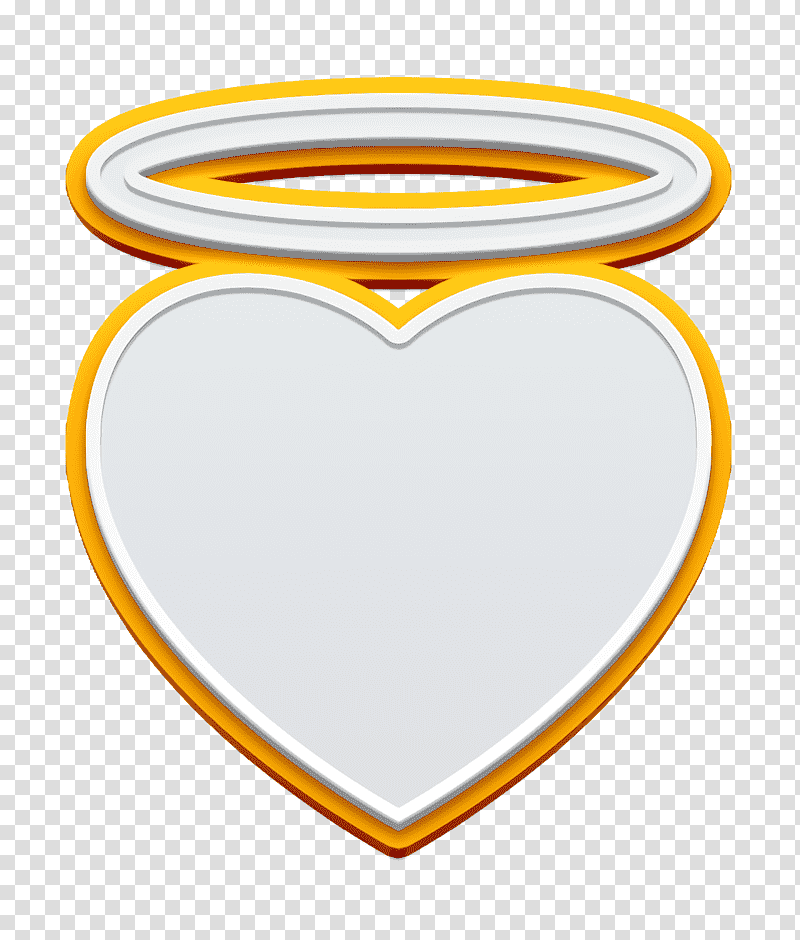 icon Angel icon Angel heart with an halo icon, Heartbeat Icon, Circle, Yellow, Emblem, Meter, Analytic Trigonometry And Conic Sections transparent background PNG clipart