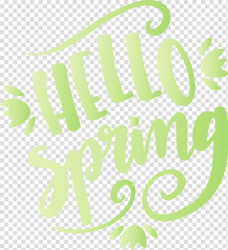 text font logo, Hello Spring, Spring
, Watercolor, Paint, Wet Ink transparent background PNG clipart