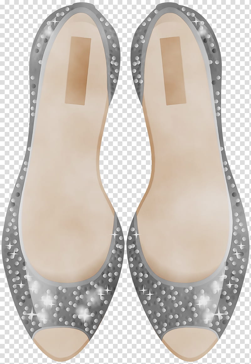 footwear shoe beige flip-flops slipper, Watercolor, Paint, Wet Ink, Flipflops, Ballet Flat, Court Shoe, Sandal transparent background PNG clipart
