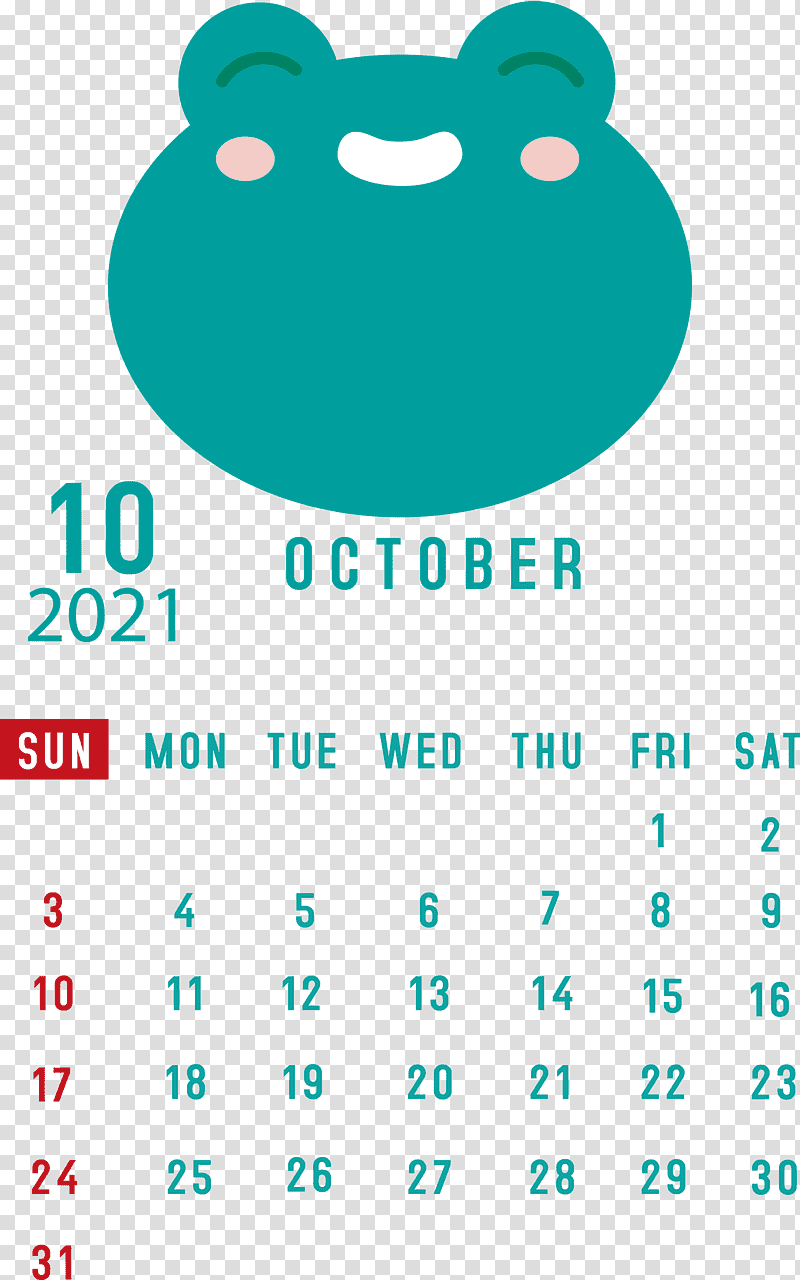 October 2021 Printable Calendar October 2021 Calendar, Htc Hero, Logo, Aqua M, Green, Meter, Microsoft Azure transparent background PNG clipart