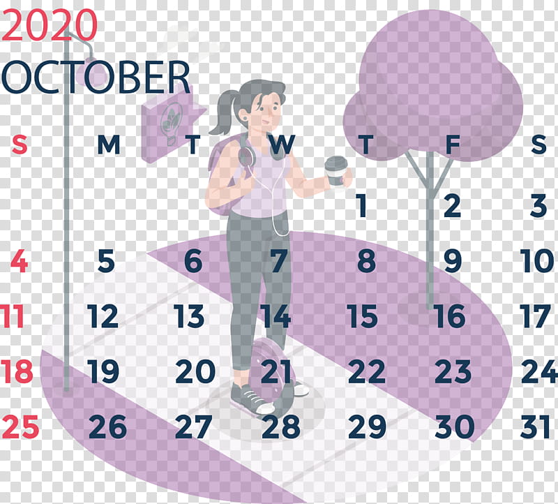 October 2020 Calendar October 2020 Printable Calendar, Public Relations, Text, Calendar System, Human, Line, Fashion transparent background PNG clipart