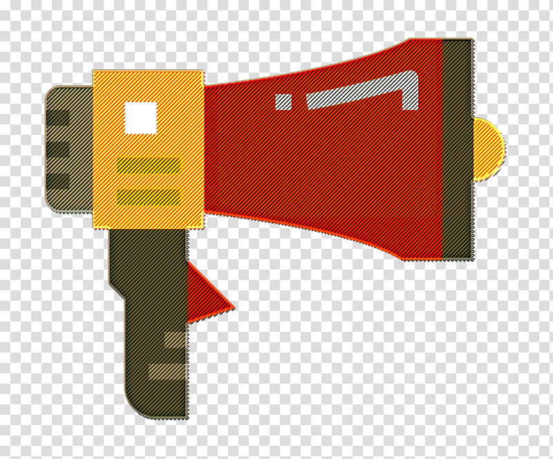Bullhorn icon Election icon Megaphone icon, Angle, Line, Orange Sa, Meter transparent background PNG clipart