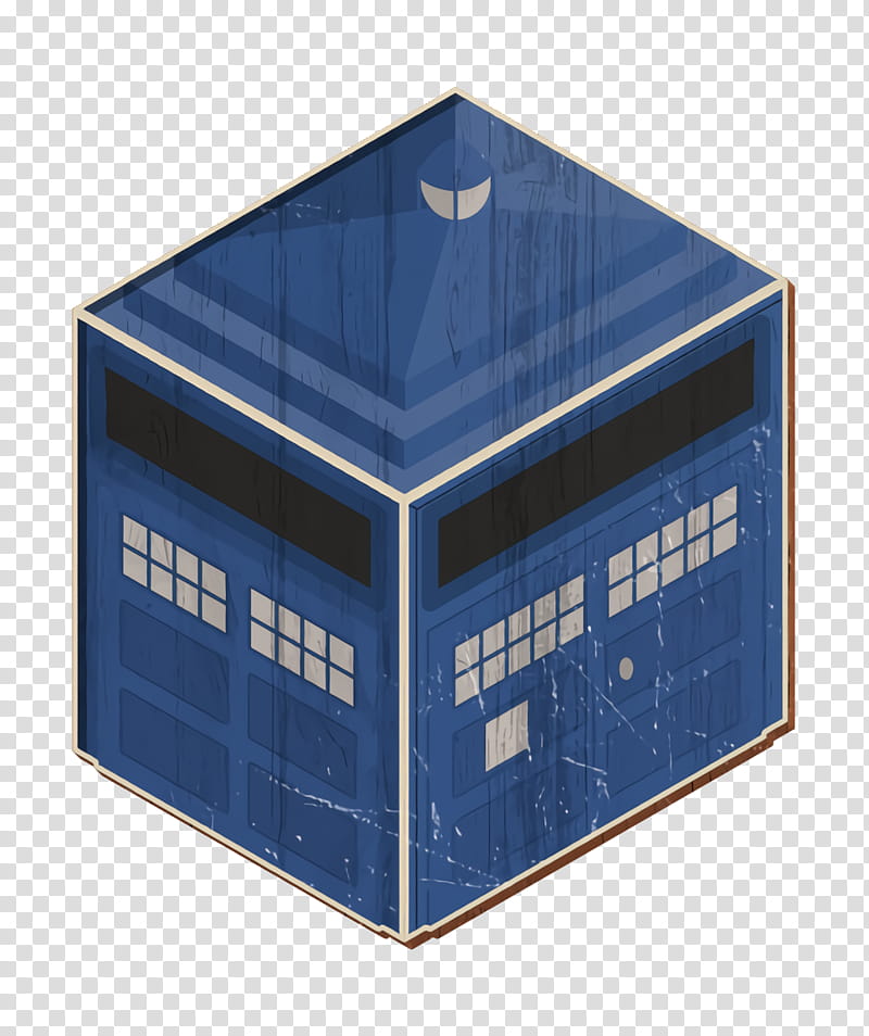 blue icon box icon cabin icon, Doctorwho Icon, Police Icon, Tardis Icon, Cube, Rubiks Cube, Royaltyfree, Logo transparent background PNG clipart