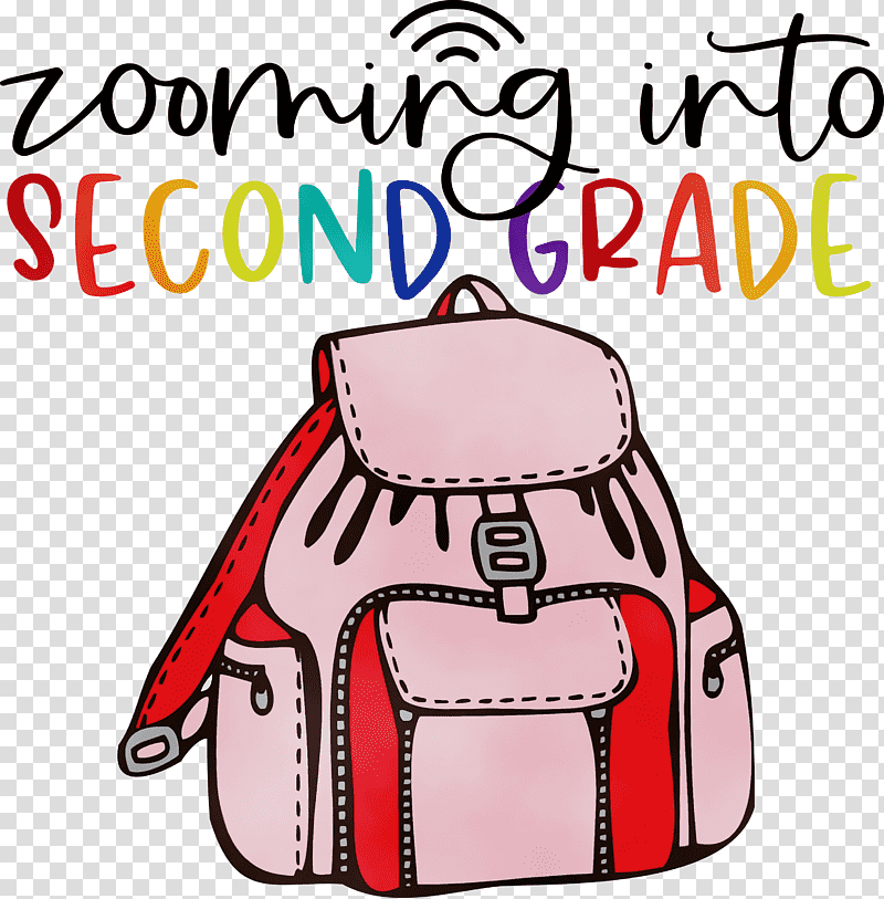 bag backpack handbag cartoon baggage, Back To School, Second Grade, Watercolor, Paint, Wet Ink, Fashion transparent background PNG clipart