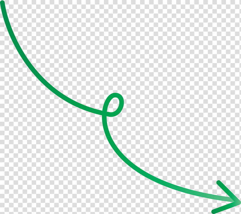 Curved Arrow, Green, Line transparent background PNG clipart