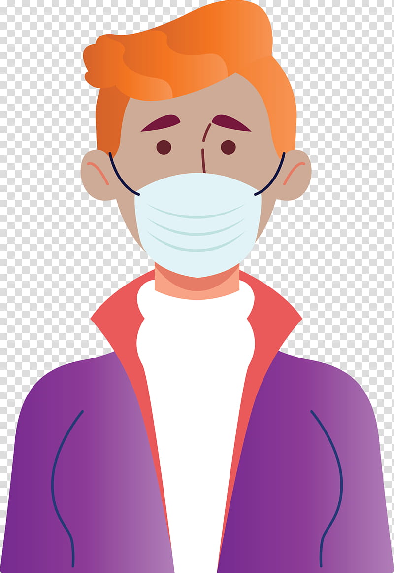 Wearing Mask Coronavirus Corona, Cartoon, Nose, Cheek, Animation, Style transparent background PNG clipart