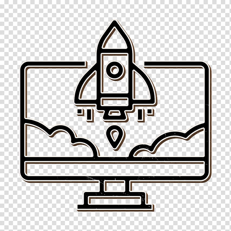 Startup icon Rocket icon, Line, Line Art, Computer Monitor Accessory, Coloring Book transparent background PNG clipart