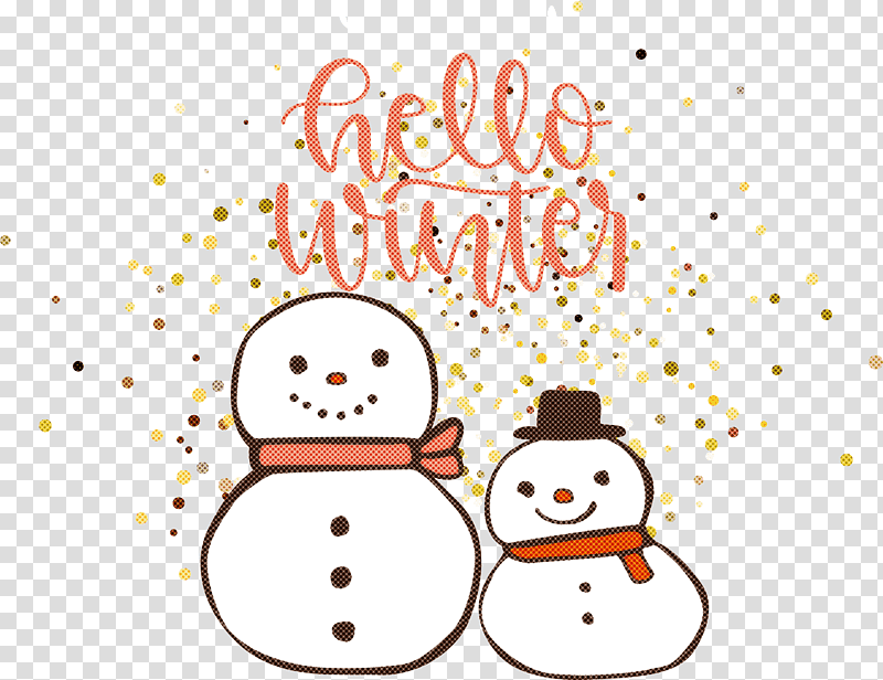 Hello Winter Welcome Winter Winter, Winter
, Christmas Day, Cartoon, Character, Christmas Ornament M, Snowman transparent background PNG clipart