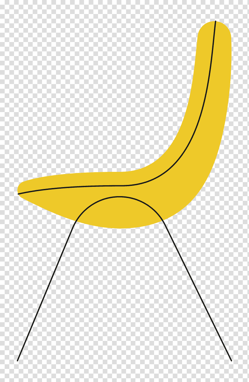 yellow line chair plant geometry, Sticker, Cartoon, , Biology, Science, Mathematics transparent background PNG clipart