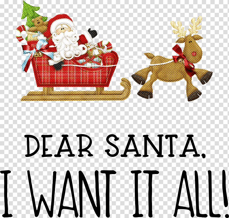 Dear Santa Christmas, Christmas , Christmas Day, Santa Claus, Reindeer, Gift, Ded Moroz transparent background PNG clipart