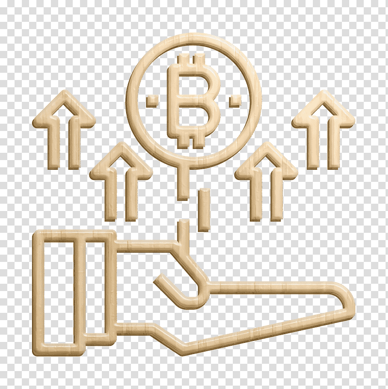 Bitcoin icon Increase icon Blockchain icon, Logo, Symbol, Line, Meter, Mathematics, Geometry transparent background PNG clipart