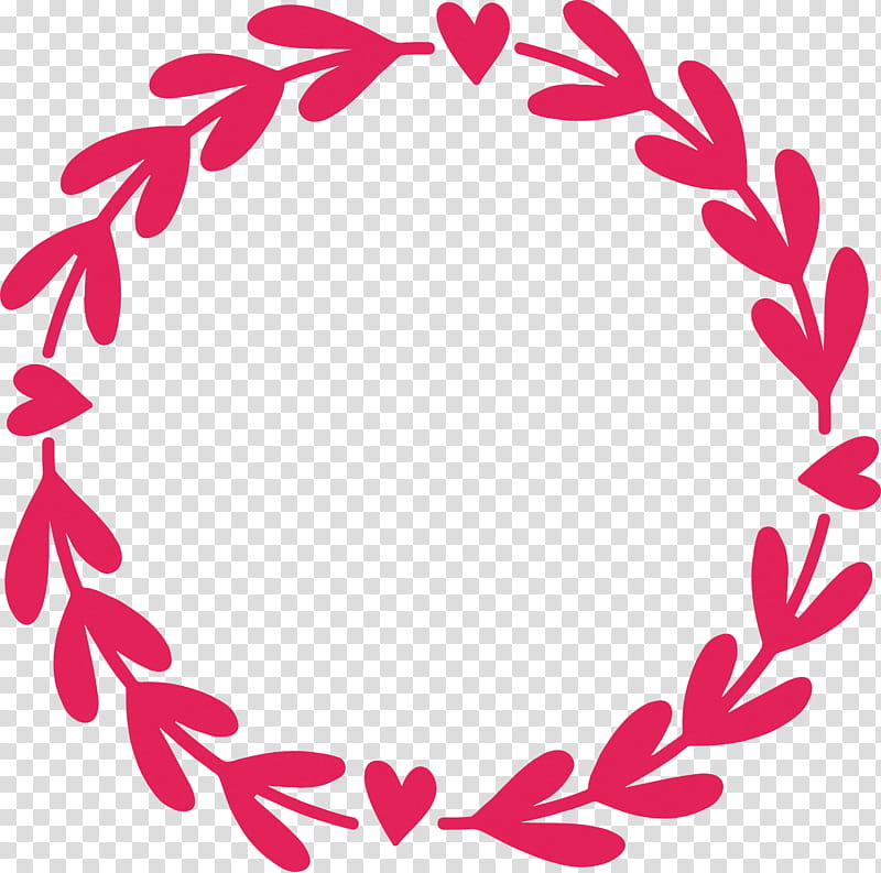 Floral frame flower frame nature frame, Heart, Pink, Love, Ornament transparent background PNG clipart