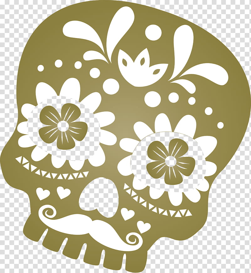 Calavera La Calavera Catrina sugar skull, Floral Design, Leaf, Fruit, Flower, Plants, Biology, Plant Structure transparent background PNG clipart