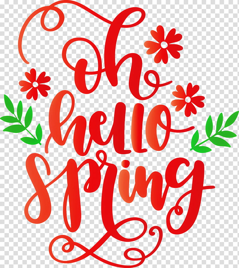 hello spring spring, Spring
, Text, Plant, Line Art transparent background PNG clipart