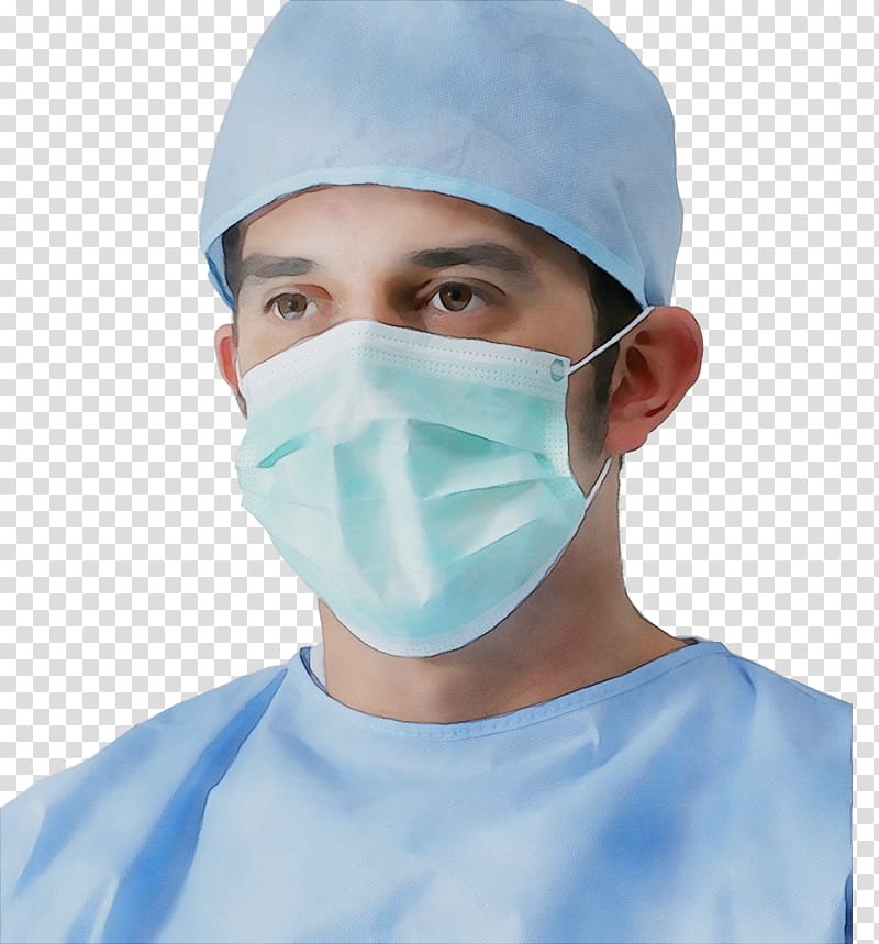 face medical procedure surgeon scrubs head, Watercolor, Paint, Wet Ink, Medical Equipment, Chin, Nose, Service transparent background PNG clipart