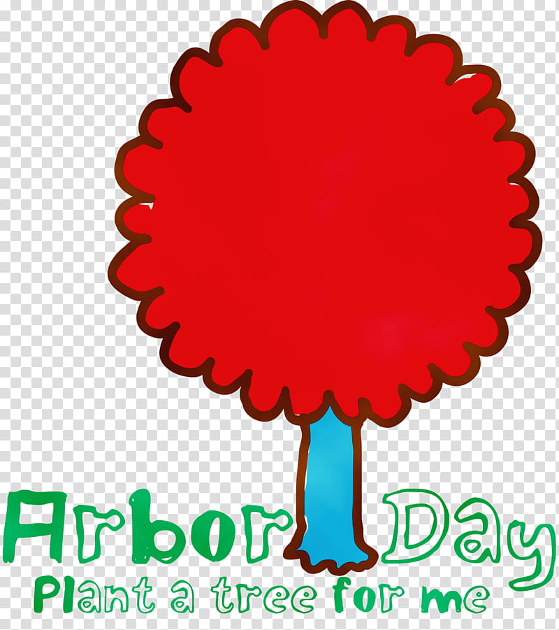 red baking cup logo, Arbor Day, Tree, Green, Watercolor, Paint, Wet Ink transparent background PNG clipart
