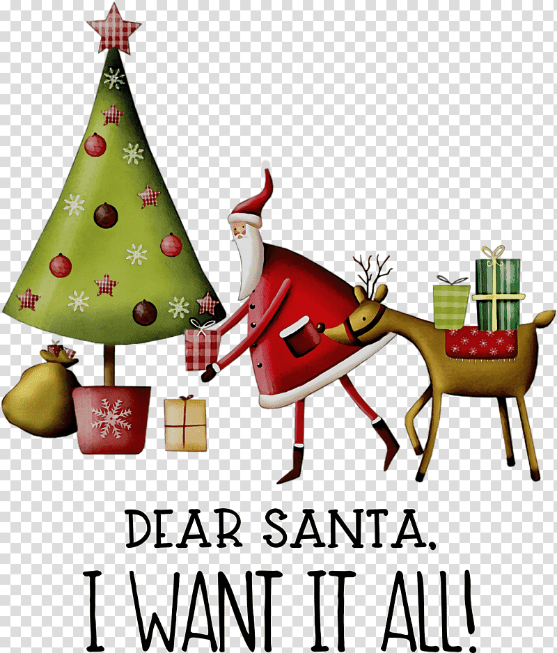 Christmas Day, Dear Santa, Christmas , Watercolor, Paint, Wet Ink, Santa Claus transparent background PNG clipart