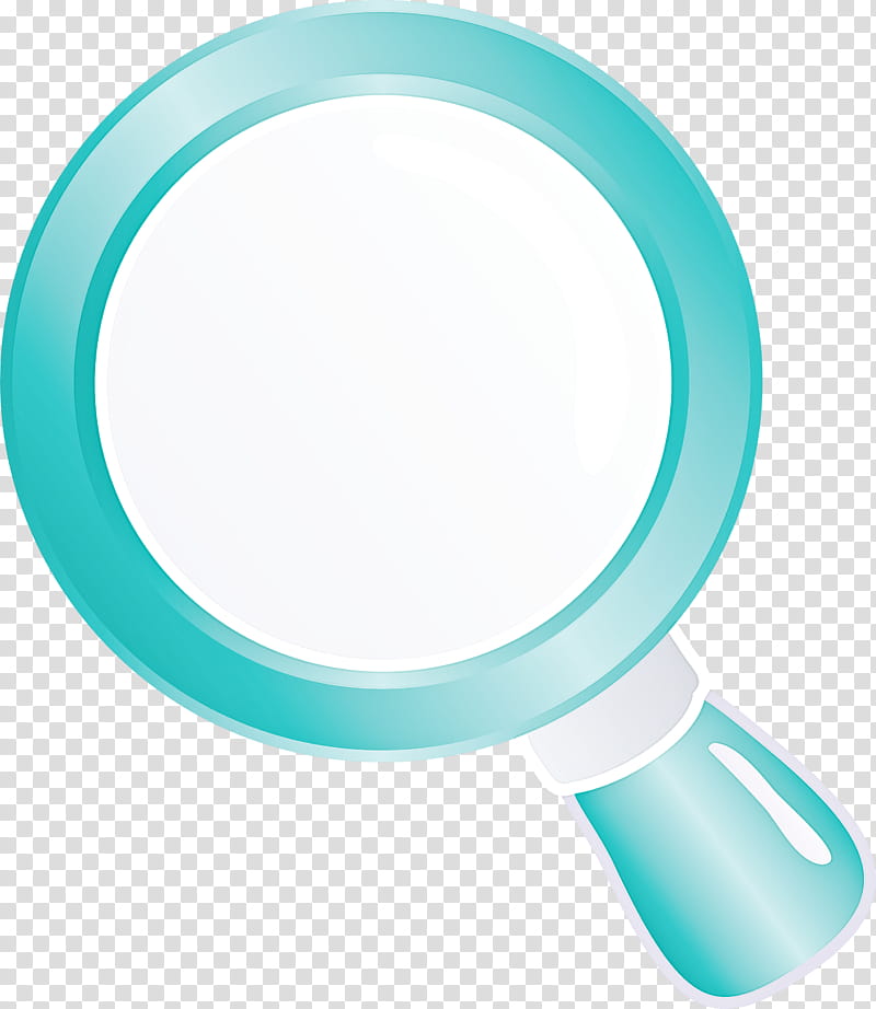 Magnifying glass magnifier, Aqua, Turquoise, Blue, Circle, Makeup Mirror transparent background PNG clipart