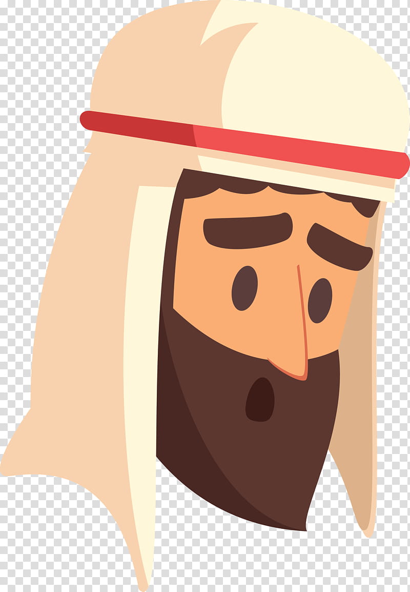hat forehead, Arabic People Cartoon transparent background PNG clipart