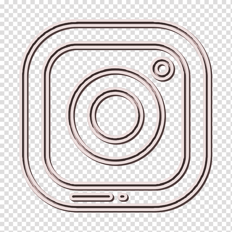 Instagram icon Social Media icon, Metal, Meter, Line, Material ...