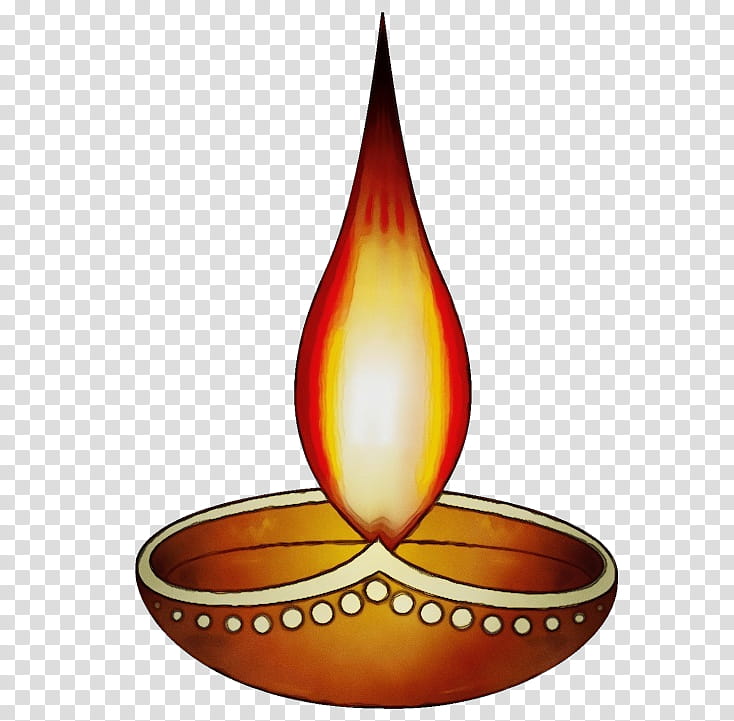 Orange, Watercolor, Paint, Wet Ink, Diwali, Oil Lamp, Flame, Fire transparent background PNG clipart