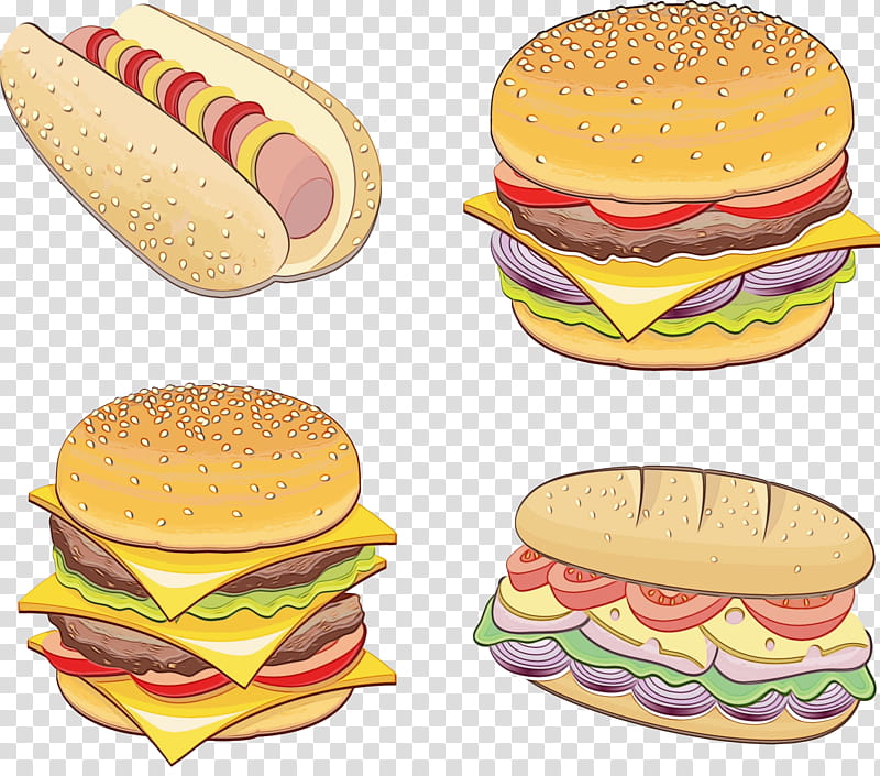 Junk Food, Cheeseburger, Veggie Burger, Hot Dog, Hamburger, Kids Meal, Fast Food, Bun transparent background PNG clipart