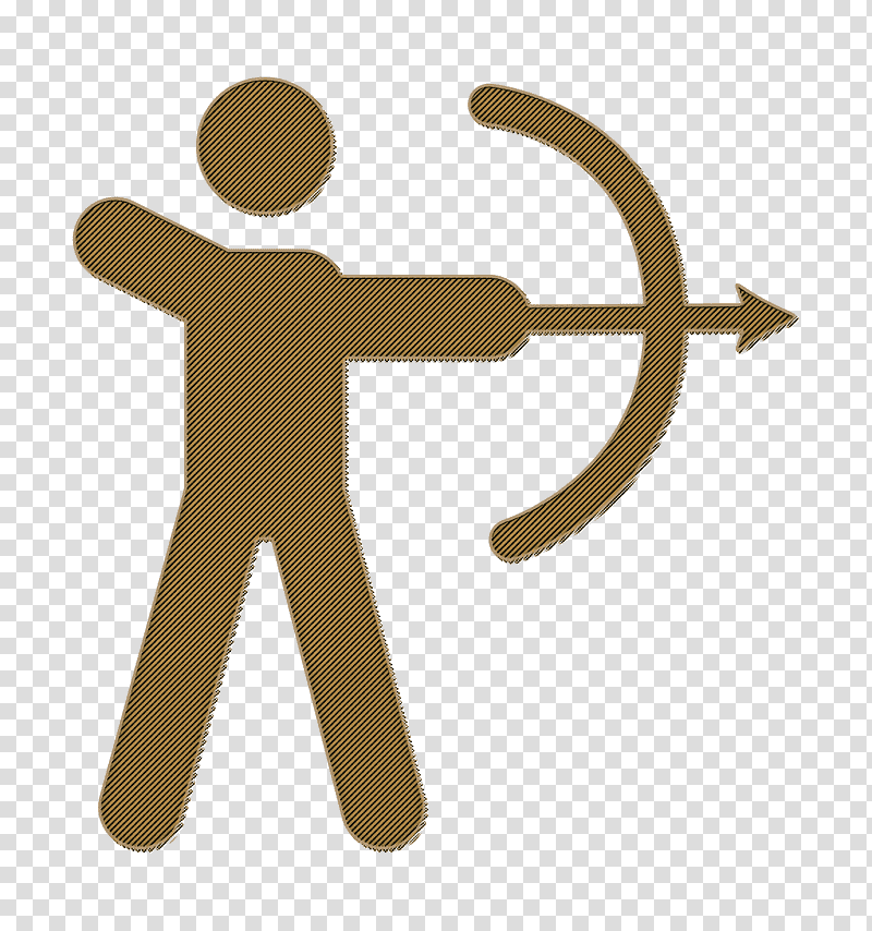 Multi Sports icon Hunter hunting with bow and arrow icon Hunter icon, Shooting Target transparent background PNG clipart