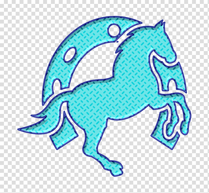 animals icon Horse icon Dancing horse and horseshoe background icon, Horses 2 Icon, Turquoise M, Animal Figurine, Cartoon, Fish, Line transparent background PNG clipart