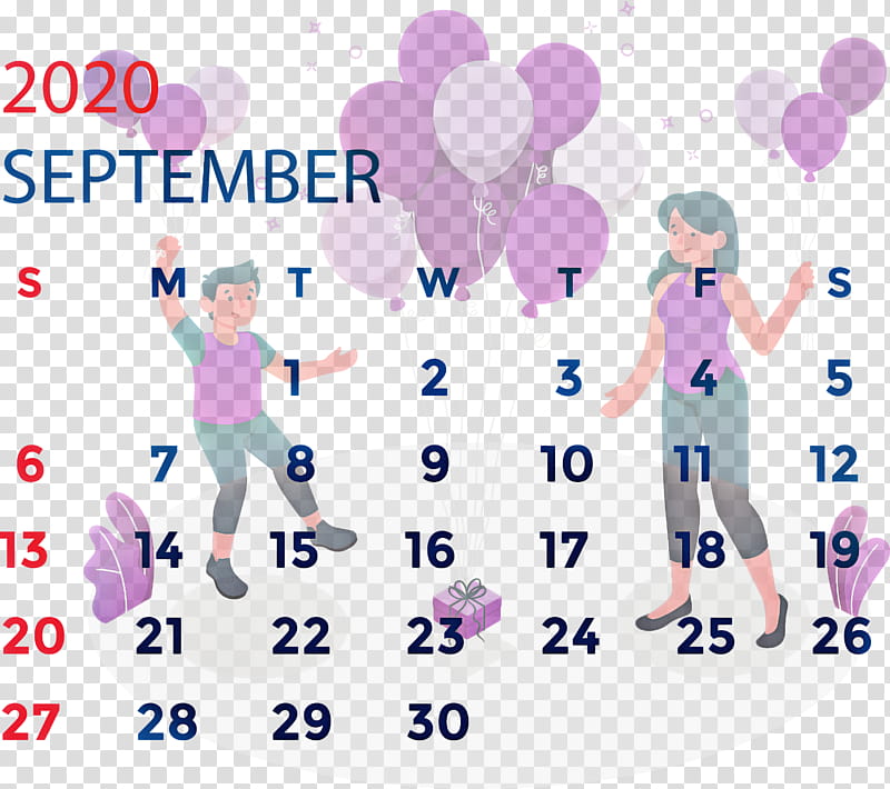 September 2020 Calendar September 2020 Printable Calendar, Calendar System, Cartoon, Text, Love Heart Pizza, Daddy Dough Cafe, Skull Art transparent background PNG clipart
