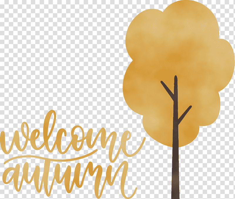 font meter, Welcome Autumn, Watercolor, Paint, Wet Ink transparent background PNG clipart