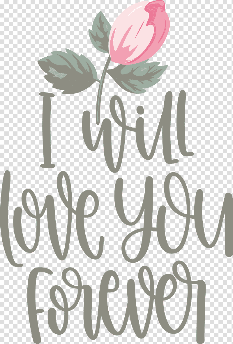 Love You Forever valentines day valentines day quote, Floral Design, Logo, Rose Family, Cut Flowers, Petal, Meter transparent background PNG clipart