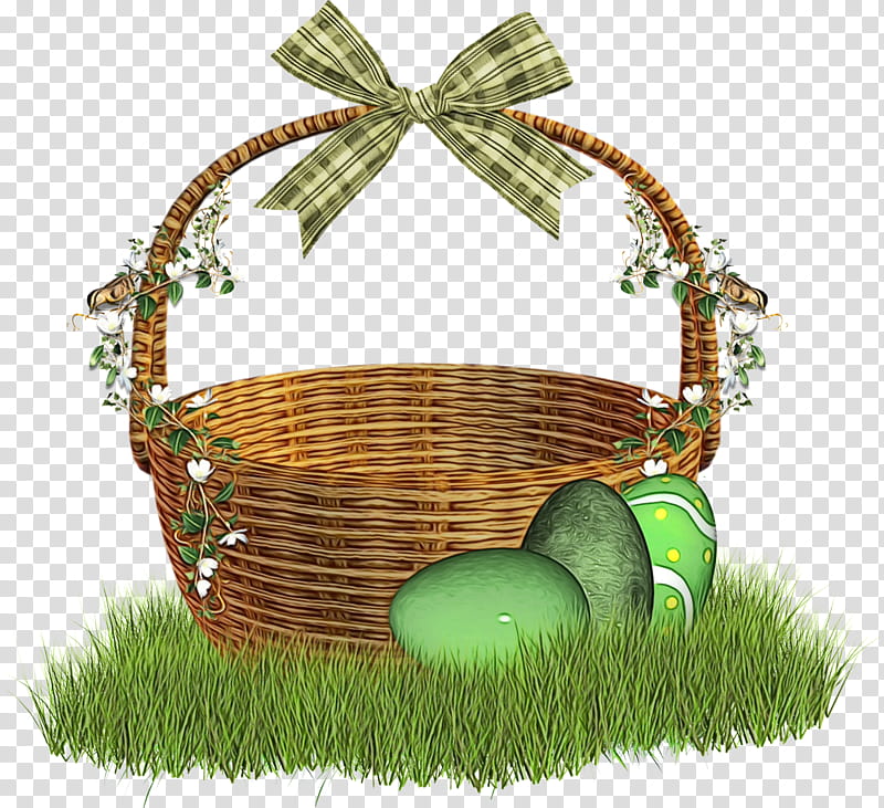 gift basket grass basket picnic basket hamper, Watercolor, Paint, Wet Ink, Wicker, Storage Basket, Easter
, Present transparent background PNG clipart