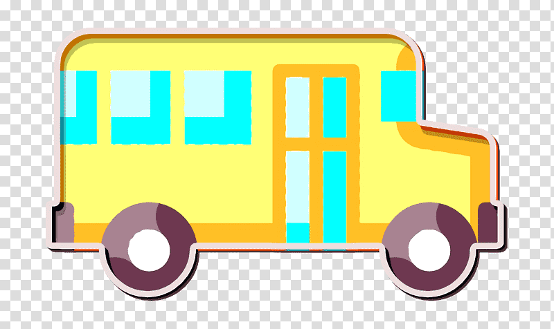 Transportation icon Bus icon, Yellow, Meter, Line, Geometry, Mathematics transparent background PNG clipart