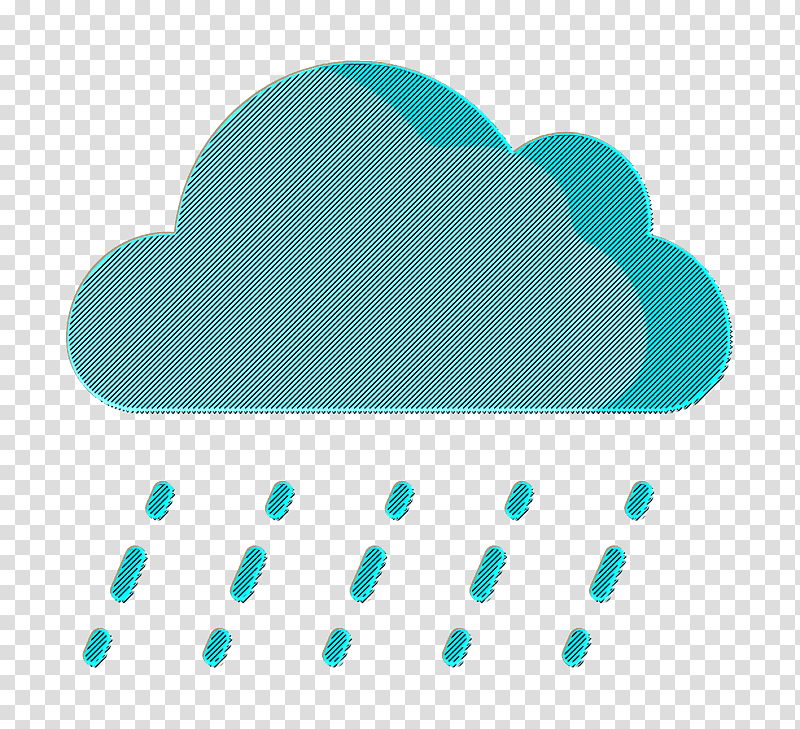 Rain icon Heavy icon Natural Disaster icon, Turquoise M, Meter, Line, Microsoft Azure, Mathematics, Geometry transparent background PNG clipart