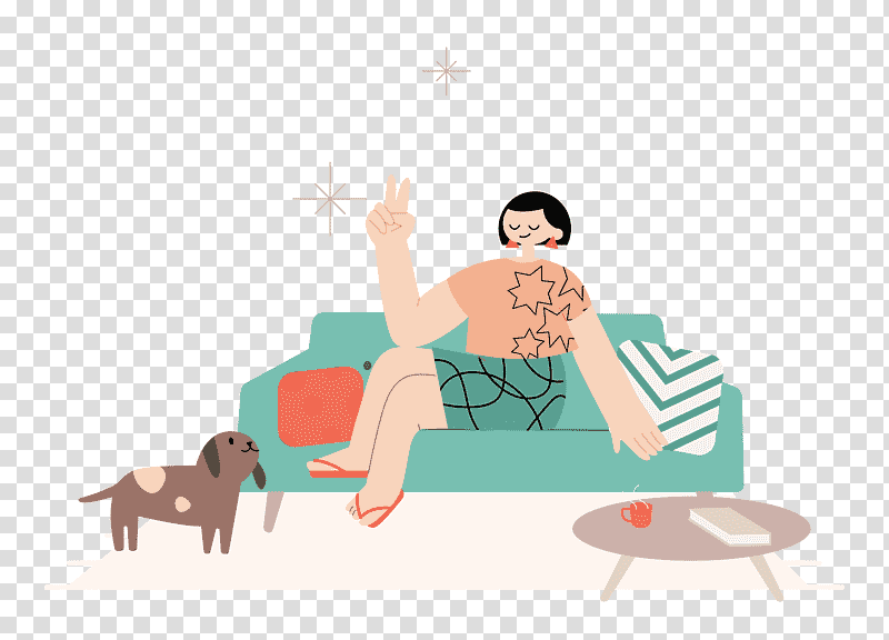 Alone Time At Home, Cartoon, Human, Sitting, Hm, Behavior transparent background PNG clipart