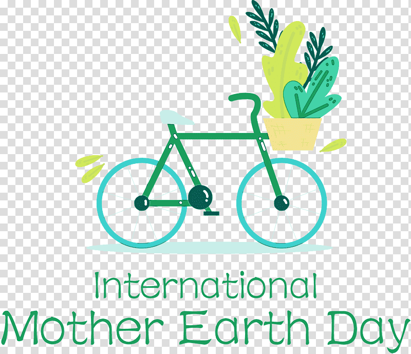 bicycle bicycle frame logo bicycle wheel leaf, International Mother Earth Day, Watercolor, Paint, Wet Ink, Plant Stem transparent background PNG clipart