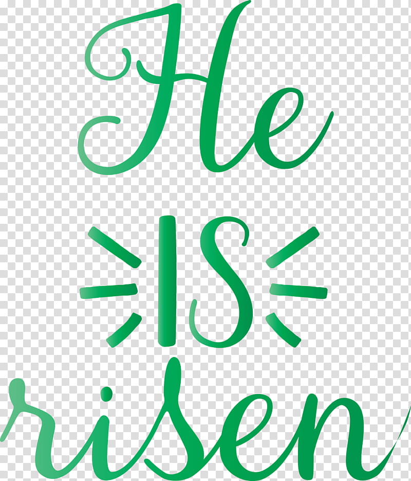 He Is Risen Jesus, Green, Text, Line, Logo transparent background PNG clipart