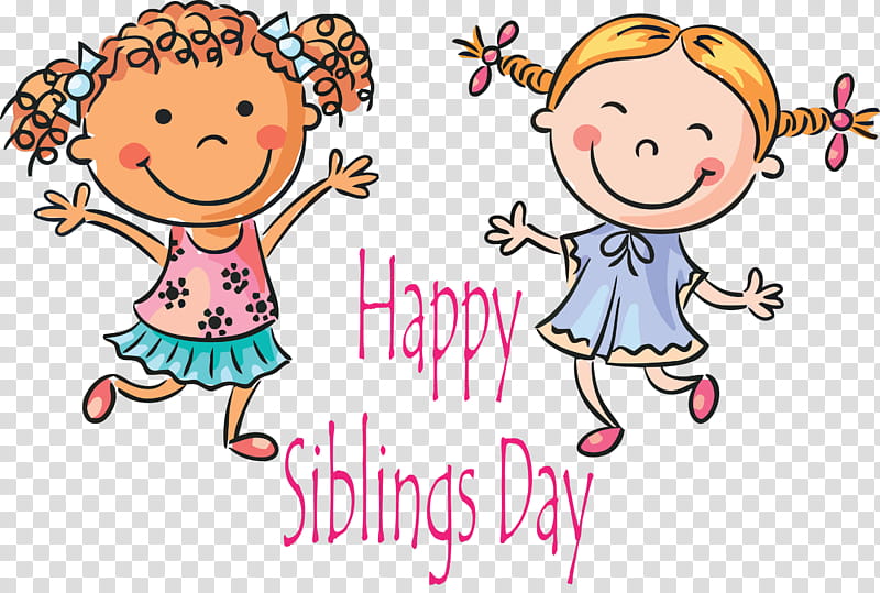 Siblings Day Happy Siblings Day National Siblings Day, Cartoon, Pink, Cheek, Celebrating, Child, Playing With Kids, Pleased transparent background PNG clipart