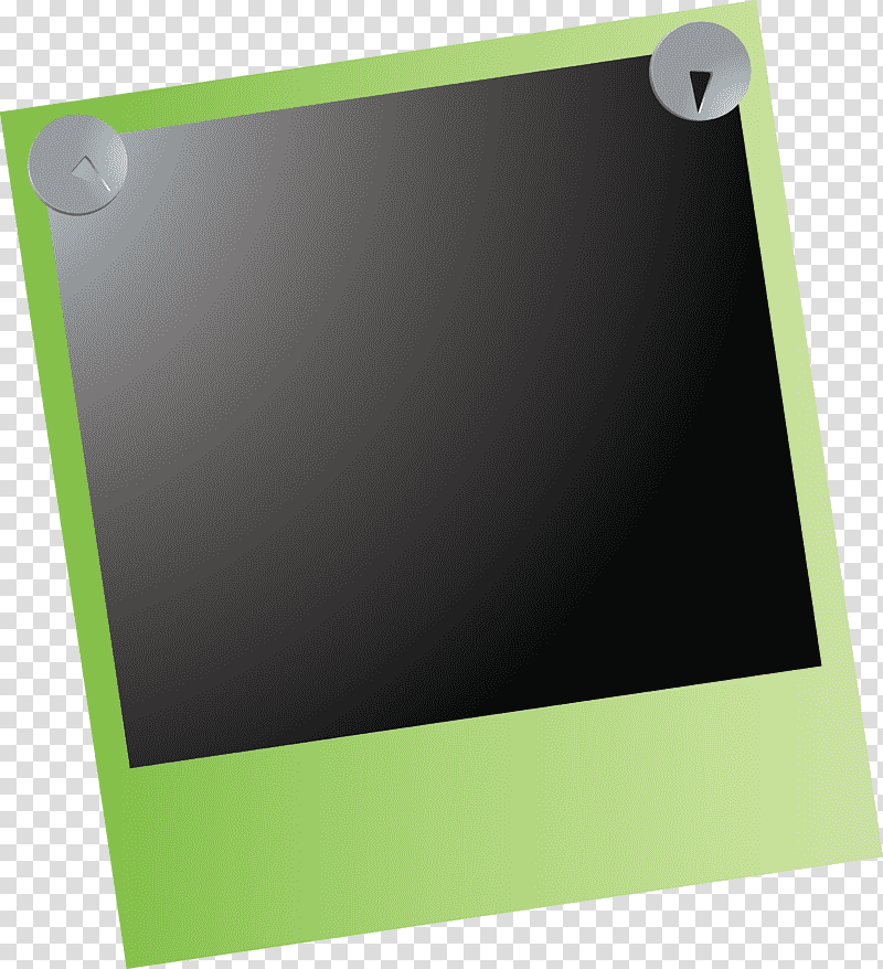 Polaroid Frame, Laptop Part, Rectangle, Frame, Green, Meter, Mathematics transparent background PNG clipart