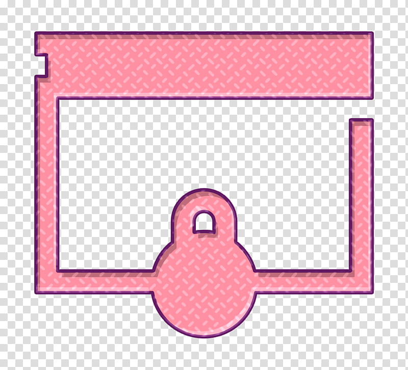 Web icon Locker icon Security icon, Pink, Line transparent background PNG clipart
