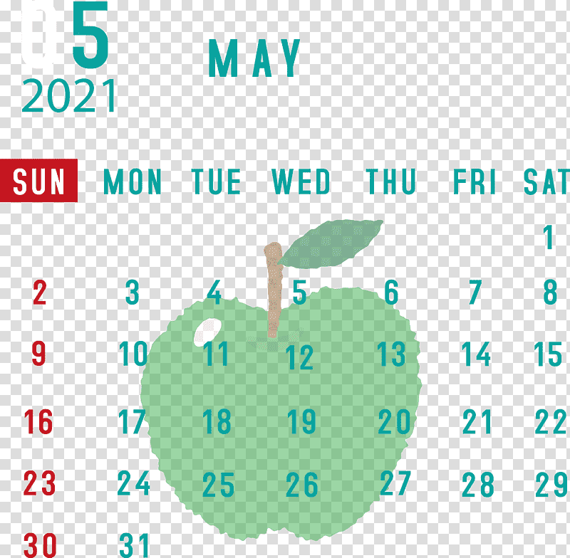 May 2021 Printable Calendar May 2021 Calendar, Logo, Online Advertising, Diagram, Aqua M, Meter, Green transparent background PNG clipart
